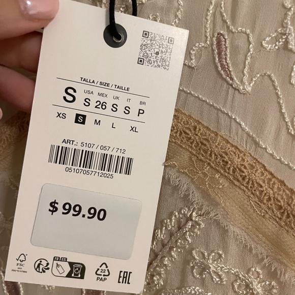 ZARA ZW COLLECTION EMBROIDERED DRESS - Picture 5 of 5